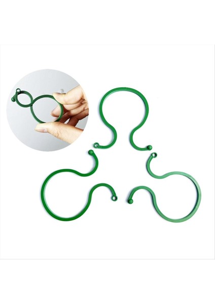 500PCS Asma Çemberi Klipsleri Dik Bitki Tutucusu Yeşil Plastik Demetli Yüzük Bahçe Standı Asma Desteği (Yurt Dışından) modelleri