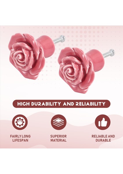 10 Adet Seramik Vintage Çiçek Gül Çiçek Kapısı Düğmeleri Saplı Çekmece Mutfak + Vidalar (Pembe) (Yurt Dışından) fırsatları