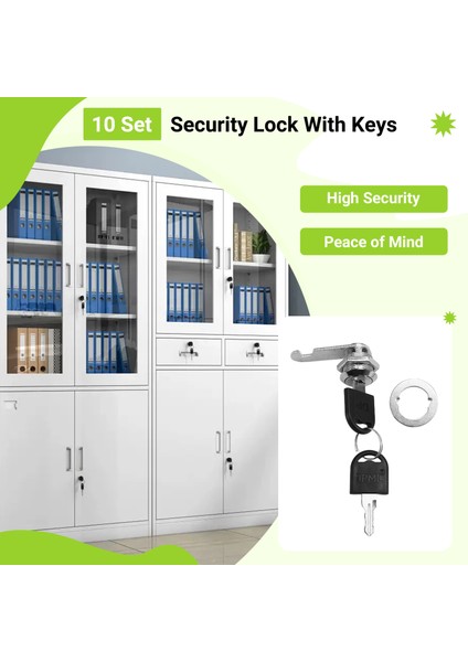 10 Set Güvenlik Kilidi Metal Silindir Dolabı Locker Cam Kilit Anahtarlı Güvenlik Posta Kutusu Kilit Çekmecesi 16MM (Yurt Dışından) fırsatları