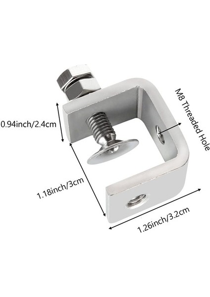 Küçük C Kelepçeleri, Ağır Dereceli C-Clamp Paslanmaz Çelik Sabit Geniş Çene Açıklığı ve I Kiriş Tasarımı, Kelepçe Menzili 16-25 mm (Yurt Dışından) modelleri