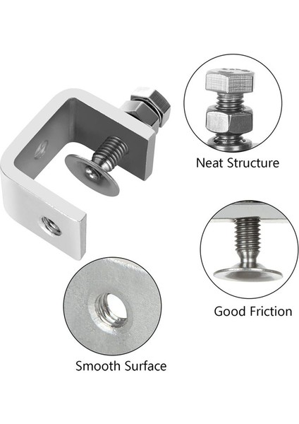 Küçük C Kelepçeleri, Ağır Dereceli C-Clamp Paslanmaz Çelik Sabit Geniş Çene Açıklığı ve I Kiriş Tasarımı, Kelepçe Menzili 16-25 mm (Yurt Dışından) indirimleri