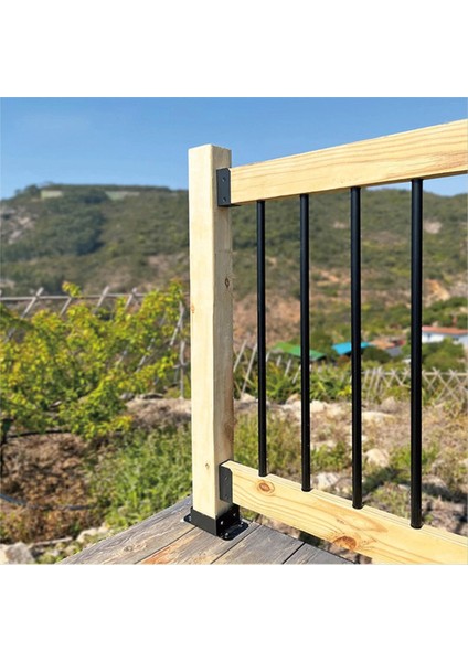 Paslanmaz Çelik 2 x 4 Inç (Aslında 1 ½ x 3 ½inch) Güverte Korkuluk, Küpeşte, Ahır ve Işın Ucu Için Güverte Korkuluk Konnektörü, B (Yurt Dışından)