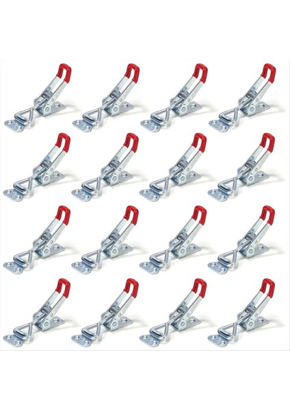 20332 -P2 Çekme Eylem Mandal Açma Kelepçesi 4001 - 220 Lb Kırmızı Vinil Tutucu Kavrama ile Tutma Kapasitesi, 16 Paket (Yurt Dışından)