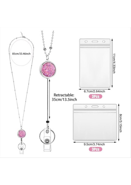 3 Paket Kadın Kordonları 6 Adet ile Kimlik Rozetleri Için Kadınlar Için Kimlik Rozeti Tutucusu Cruise Lanyards Paslanmaz Çelik Parıltı (Yurt Dışından) fiyatları