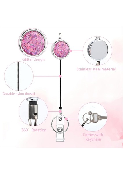 3 Paket Kadın Kordonları 6 Adet ile Kimlik Rozetleri Için Kadınlar Için Kimlik Rozeti Tutucusu Cruise Lanyards Paslanmaz Çelik Parıltı (Yurt Dışından) modelleri