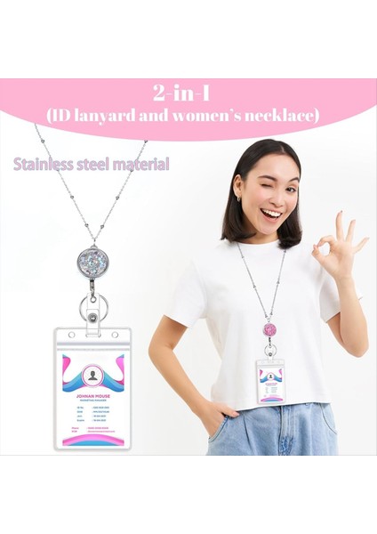 3 Paket Kadın Kordonları 6 Adet ile Kimlik Rozetleri Için Kadınlar Için Kimlik Rozeti Tutucusu Cruise Lanyards Paslanmaz Çelik Parıltı (Yurt Dışından) fırsatları