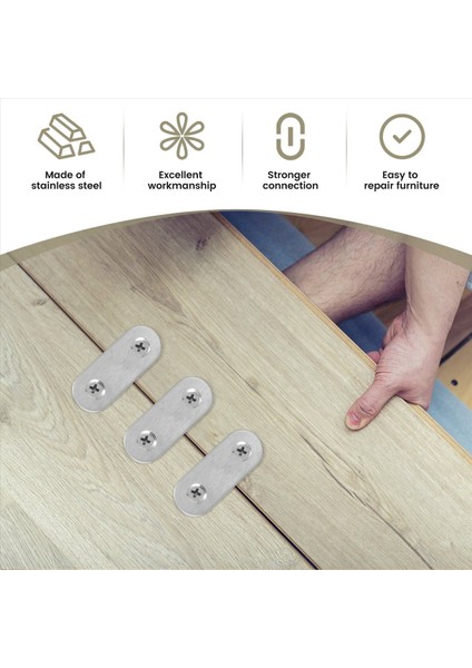 Düz Müfettiş Plakaları Onarma Sabitleme Birleştirme Braketleri 40X15MM 10 Pcs (Yurt Dışından) fırsatları