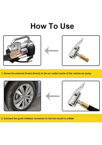 Hava Pompası Nozul Adaptörü Deflasyon Şişirme Valfı Konnektör Kipi Metal Hızlı Dönüşüm Arabası (Yurt Dışından) modelleri