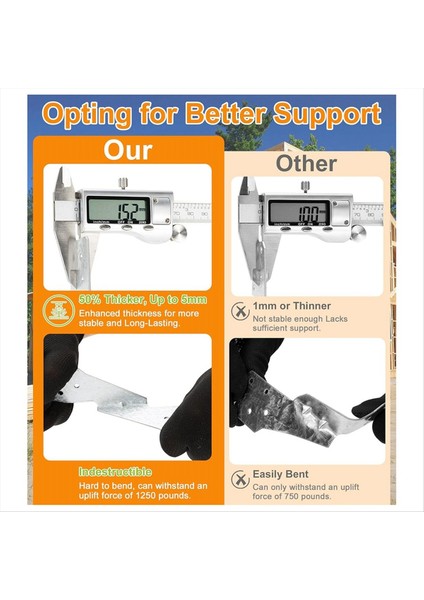 Kasırga Kravat Hick Galvanizli Kasırga Kayışları H2.5A Güçlü Kravat Parantezleri Kafes/kirişler Ahşap Için Bağlar (25PCS) (Yurt Dışından) modelleri