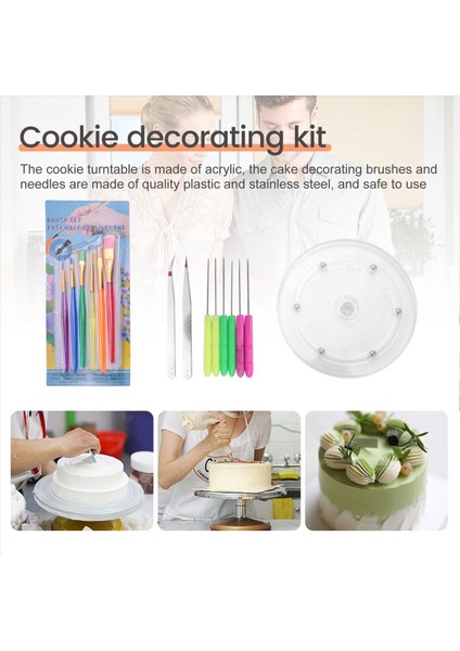 15 Adet Kurabiye Dekorasyon Kiti Malzemeleri, Çerez Pikap, Kurabiye Fırçaları, Mutfak Pişirme Aletleri Için Scribriber Iğneler (Yurt Dışından) indirimleri