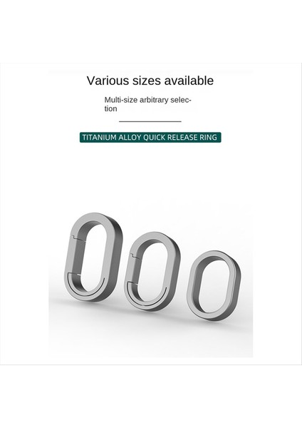 4pcs Titanyum Alaşım Mini Anahtarlık Konnektörü Tokası Evrensel Konnektör Evrensel Halka Yardımcı Halkası Sabit (Yurt Dışından) modelleri