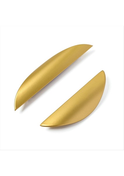 2pcs Çinko Alaşımlı Altın Gizli Tutamaklar Kavisli Çekmeceli Yarım Ay Tutamakları Görünmez Gizli Sekme Gardırop Için Çekiyorlar 117MM (Yurt Dışından)