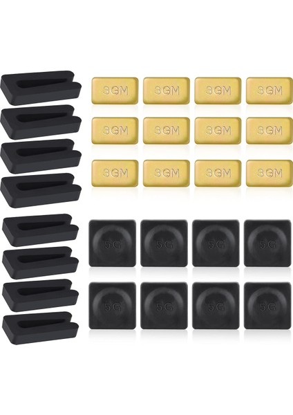 8 Set Tavan Fanı Bıçağı Dengeleme Kiti Metal Kendinden Yapışkan Altın 3g Ağırlığı, Metal Kendinden Yapışkanlı Siyah 5g Ağırlık (Yurt Dışından)