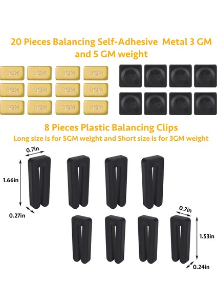 8 Set Tavan Fanı Bıçağı Dengeleme Kiti Metal Kendinden Yapışkan Altın 3g Ağırlığı, Metal Kendinden Yapışkanlı Siyah 5g Ağırlık (Yurt Dışından) fiyatları