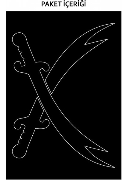 Zülfikar Araç Sticker 21X29 cm fiyatları