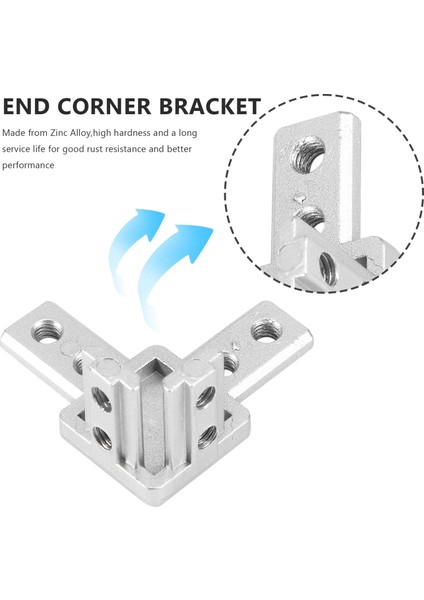 4 Pack 3030 Seri 3 Yollu Uç Köşe Braket Konnektörü, Standart 8mm T Yuvası Alüminyum Ekstrüzyon Profili Vidaları (Yurt Dışından) modelleri