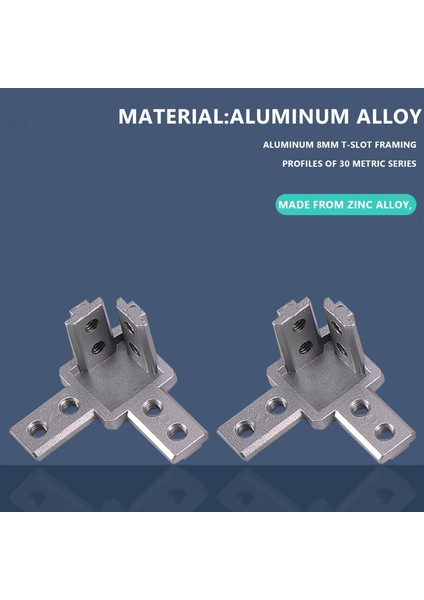 4 Pack 3030 Seri 3 Yollu Uç Köşe Braket Konnektörü, Standart 8mm T Yuvası Alüminyum Ekstrüzyon Profili Vidaları (Yurt Dışından) fırsatları