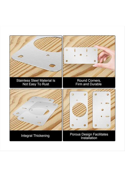 10 Paır Menteşe Onarım Plakası Dolap Mobilya Çekmecesi Masa Onarım Montaj Tool Donanım Paslanmaz Çelik Menteşe Sabitleme Plakası (Yurt Dışından) fiyatları