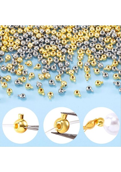 80PCS Takı Yapımı Için Kıvrıl Boncuklar, Altın Gümüş Ara Ara Boncuklar Metal Boncuk Boncuklu Tutucu Kıta Kolye Için Kıvrım Takılar (Yurt Dışından) modelleri