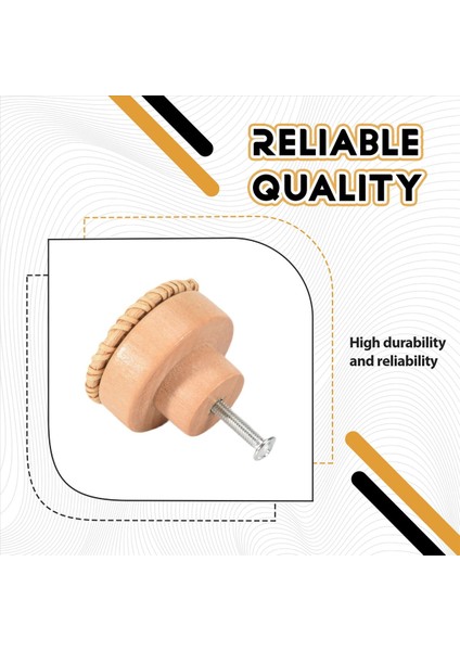 10PCS Boho Rattan Dresser Düğmeleri, Yuvarlak Ahşap Çekmece Düğmeleri Boho Mobilya Dekoratifi Için Çeker, (10 Düğme ve 10 Vida) (Yurt Dışından) indirimleri