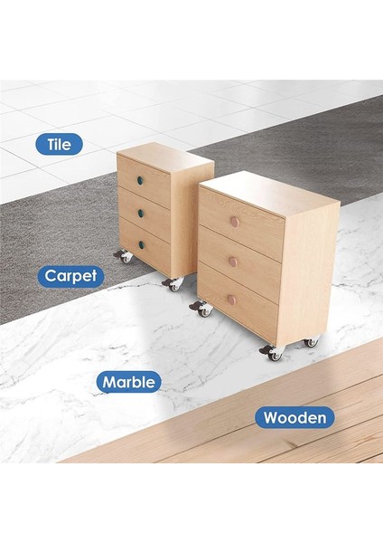 Mobilya Kastörleri Küçük 50MM, 360 Derece Döner Kastörler Ağır Dereceli Yük Kapasitesi Sessiz Katı Kauçuk Kastörler Seti 4 (Yurt Dışından) indirimleri