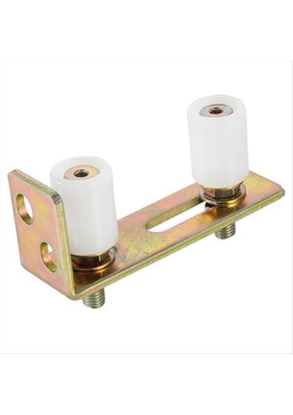 1pcs Veranda Kapı Izi Kılavuzu Silindirler Sürgülü Kapı Kılavuzu L-Fillar Braket ile Ayarlanabilir Çift Naylon Silindirler (Yurt Dışından) indirimleri