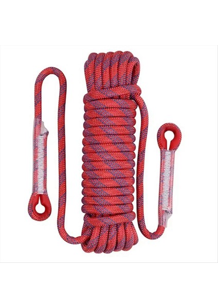 12MM Güvenlik Yaşam Halat Tırmanma Rope Statik Kaya Dağcılığı Halat Açık Hava Hayatta Kalma Ateş Kaçış Arabası Kırmızı 10M (Yurt Dışından)