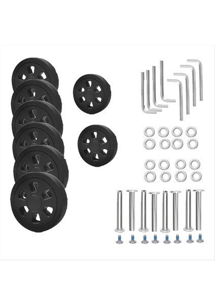 8pc Bagaj Tekerlekleri Değiştirme, Dıa 2.16IN/55MM Kalınlığında 0.47IN/12MM Dirençli Kauçuk Sessiz Teker (Yurt Dışından)