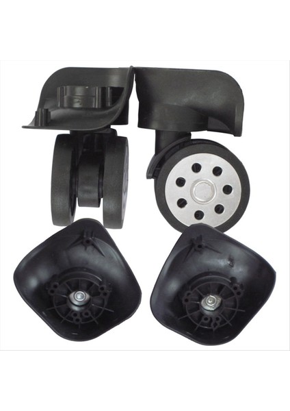 4pcs/set Yedek Bagaj Bavul Tekerlekleri Döner Evrensel Döner Tekerlek Siyah Çift Silindir Tekerlekler Açık (Yurt Dışından)