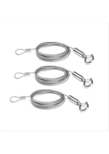 3 Paslanmaz Çelik Ayarlanabilir Kordonlar, Resim Çerçevesi Ekici (Tek Kanca) Için Kanca Asılı Hattı ile Çamaşır Hattı (Yurt Dışından)