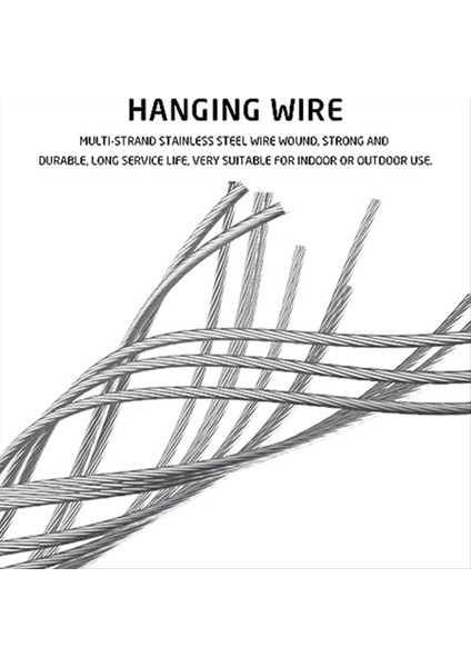 3 Paslanmaz Çelik Ayarlanabilir Kordonlar, Resim Çerçevesi Ekici (Tek Kanca) Için Kanca Asılı Hattı ile Çamaşır Hattı (Yurt Dışından) fırsatları