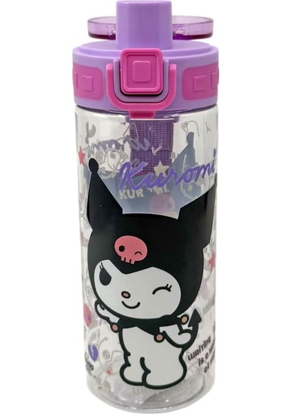 500ML Kuromi Temalı Lisanslı Rahat Içim Ağızlıklı Askılı Kilitlenebilir Su Matarası fiyatları