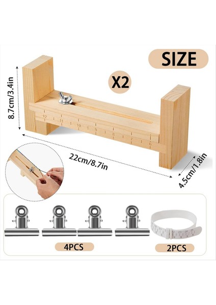 2 Adet Paracord Jig Bilezik Üreticisi Ayarlanabilir U Şekil Net Ölçekli Ahşap Bilezik Jig Kiti 2 Adet Bilezik Solizer (Yurt Dışından) modelleri