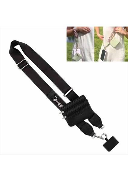 Fermuarlı Torbalı Telefon Kayışı, Klipsli ve Cüzdan Cüzdanı ile Telefon Için Kayış, Telefon Kayışı Crossbody B (Yurt Dışından) fiyatları