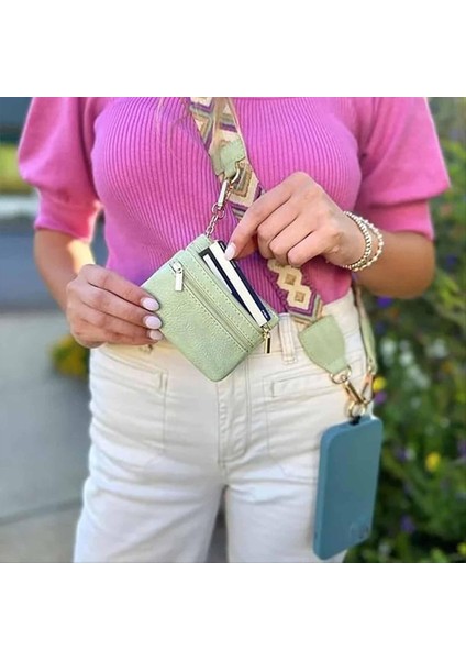 Fermuarlı Torbalı Telefon Kayışı, Klipsli ve Cüzdan Cüzdanı ile Telefon Için Kayış, Telefon Kayışı Crossbody B (Yurt Dışından) fırsatları