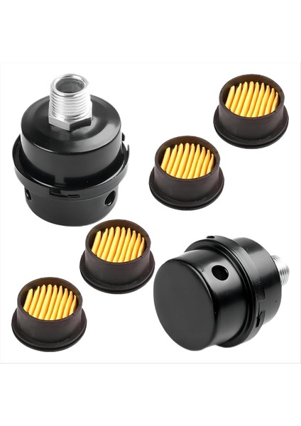 2pcs 1/2 Inç Iplik Hava Kompresör Susturucu, Jeneratör Için 20MM Hava Kompresör Filtresi Susturucu, Egzoz Portu H-067-1/2 (Yurt Dışından)