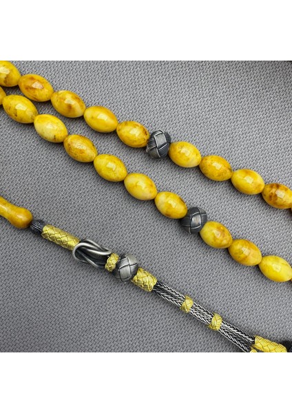 Usta Işçilikli Orjinal Kayadan Naturel Çam Kokulu Polonya Damla Kehribar Tespih