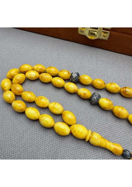 Usta Işçilikli Orjinal Kayadan Naturel Çam Kokulu Polonya Damla Kehribar Tespih