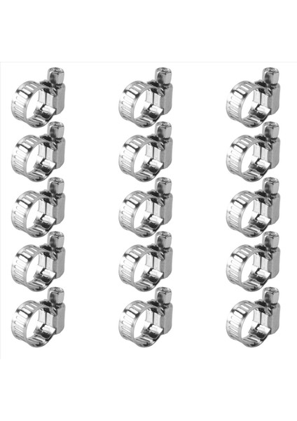 15 Adet Paslanmaz Çelik 8mm Ila 12MM Hortum Boru Kelepçeleri Klipsler Bağlantı Elemanı (Yurt Dışından) fiyatları