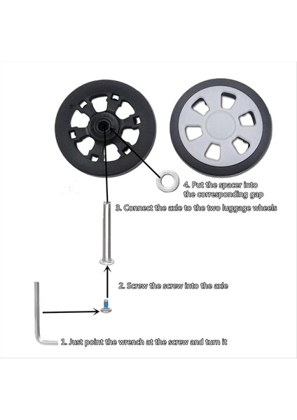 8pcs Bavul Tekerlekleri Değiştirme, 2.36IN/60MM Kalınlığında 0.47IN/12MM Dirençli Kauçuk Sessiz Tekerlek Bagaj Bagaj Tekerlekleri B (Yurt Dışından) fırsatları