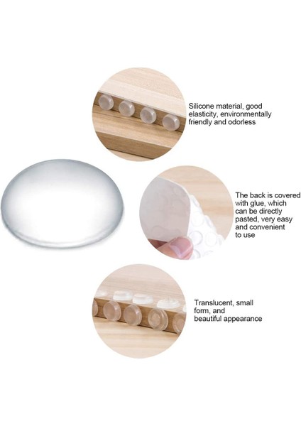 100 Kapsül Kendi Yapışkanlı Kauçuk Mobilya Kapılar Için Tampon Pedleri Dolaplar Çekmeceler Mobilya Cam Masalar El Sanatları (Yurt Dışından) fırsatları