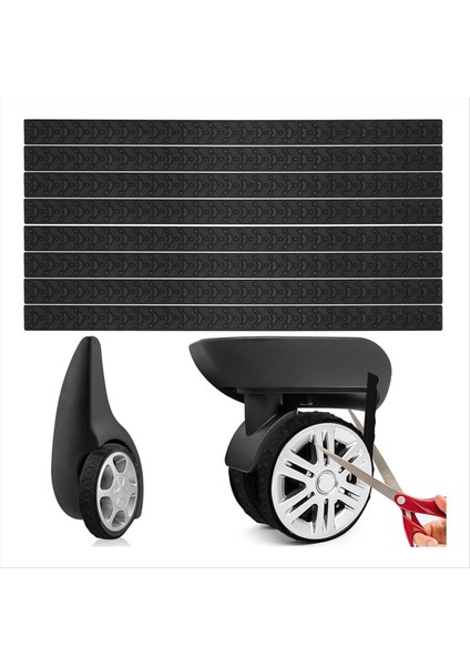 8 Adet Bagaj Tekerlek Kapakları, Silikon Bagaj Kapağı Koruyucusu Bavul Tekerlek Kapakları, Sessiz Koruma Bagaj Bölmesi (Yurt Dışından) fiyatları