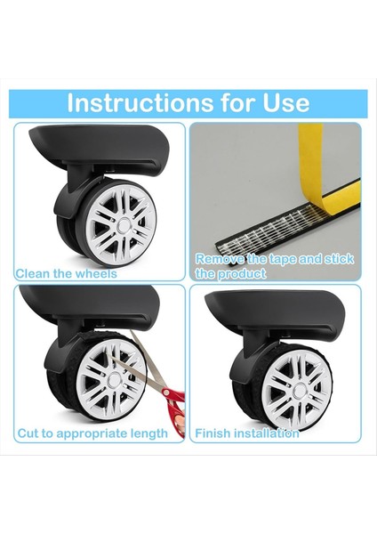 8 Adet Bagaj Tekerlek Kapakları, Silikon Bagaj Kapağı Koruyucusu Bavul Tekerlek Kapakları, Sessiz Koruma Bagaj Bölmesi (Yurt Dışından) fırsatları