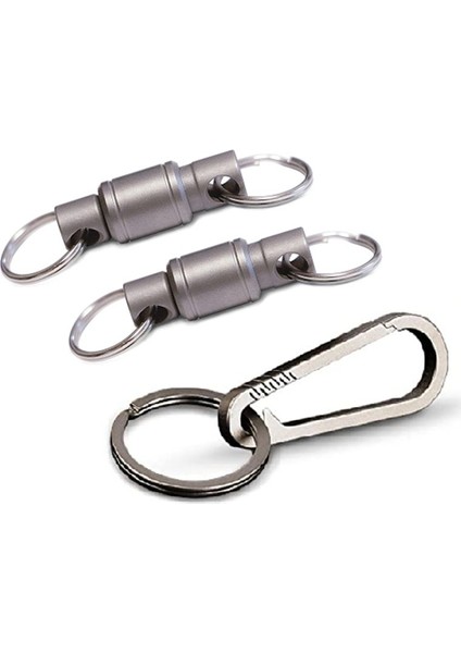 Titanyum Karabin ve Keyrings Titanyum Döner Klipsi 360 Derece Rotasyon 3 Pccs (Yurt Dışından)
