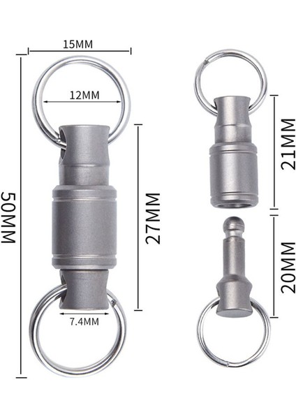 Titanyum Karabin ve Keyrings Titanyum Döner Klipsi 360 Derece Rotasyon 3 Pccs (Yurt Dışından) fiyatları