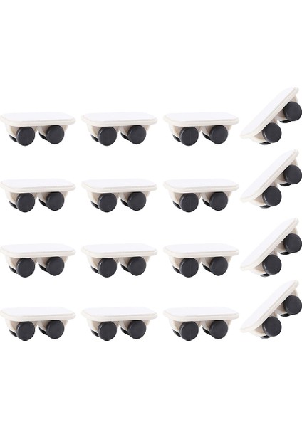 16PCS Kendinden Yapışkan Çark Tekerlekleri Ağır Hizmet Tipi Çubuk Tekerlekler Üzerinde Mini Tekerlekler Küçük Döner Olmayan Tekerlekler Plastik Kasnak (Yurt Dışından)