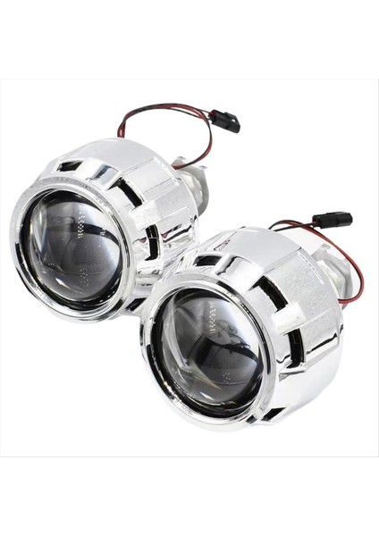 2 5 Inç Araba Far Işığı H1 Ksenon Lamba Evrensel Araba LED Far Yüksek ve Düşük Işınlı Işık Gümüş Rhd (Yurt Dışından)