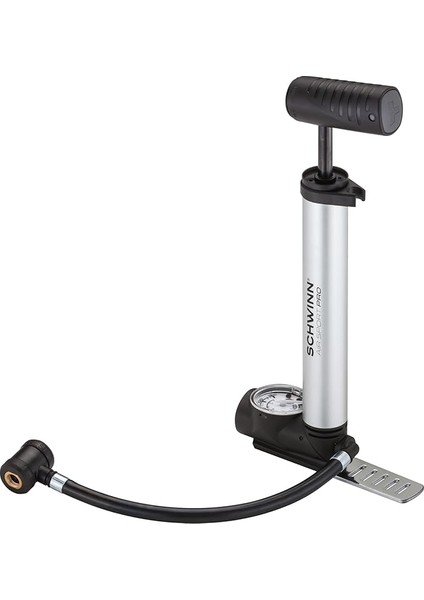 Air Sport Mini-Fahrradpumpe, Fuß-Zu-Boden- Oder Rahmen-Pumpen, Mit Messgerät Für Schrader- Und Presta-Ventilarten