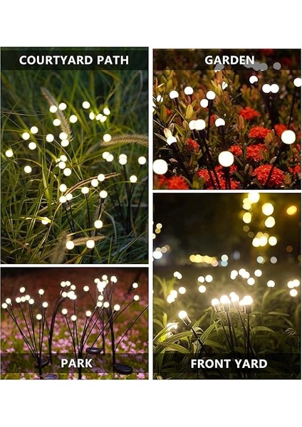 Güneş Işıkları Açık Bahçe, 4 Paket Güneş Ateşböceği LED Işıklar Açık Su Geçirmez, Starburst Sallanan Güneş Dış Mekan Işıkları, Güneş Enerjili Yol Aydınlatma Bahçe Çim Yard Yolu Dekorasyonu modelleri