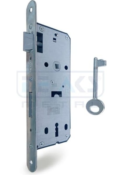 Sessiz Iç Oda Kapı Kilidi Nikel Anahtarlı 40MM Gömme Kilit (3, Gümüş)